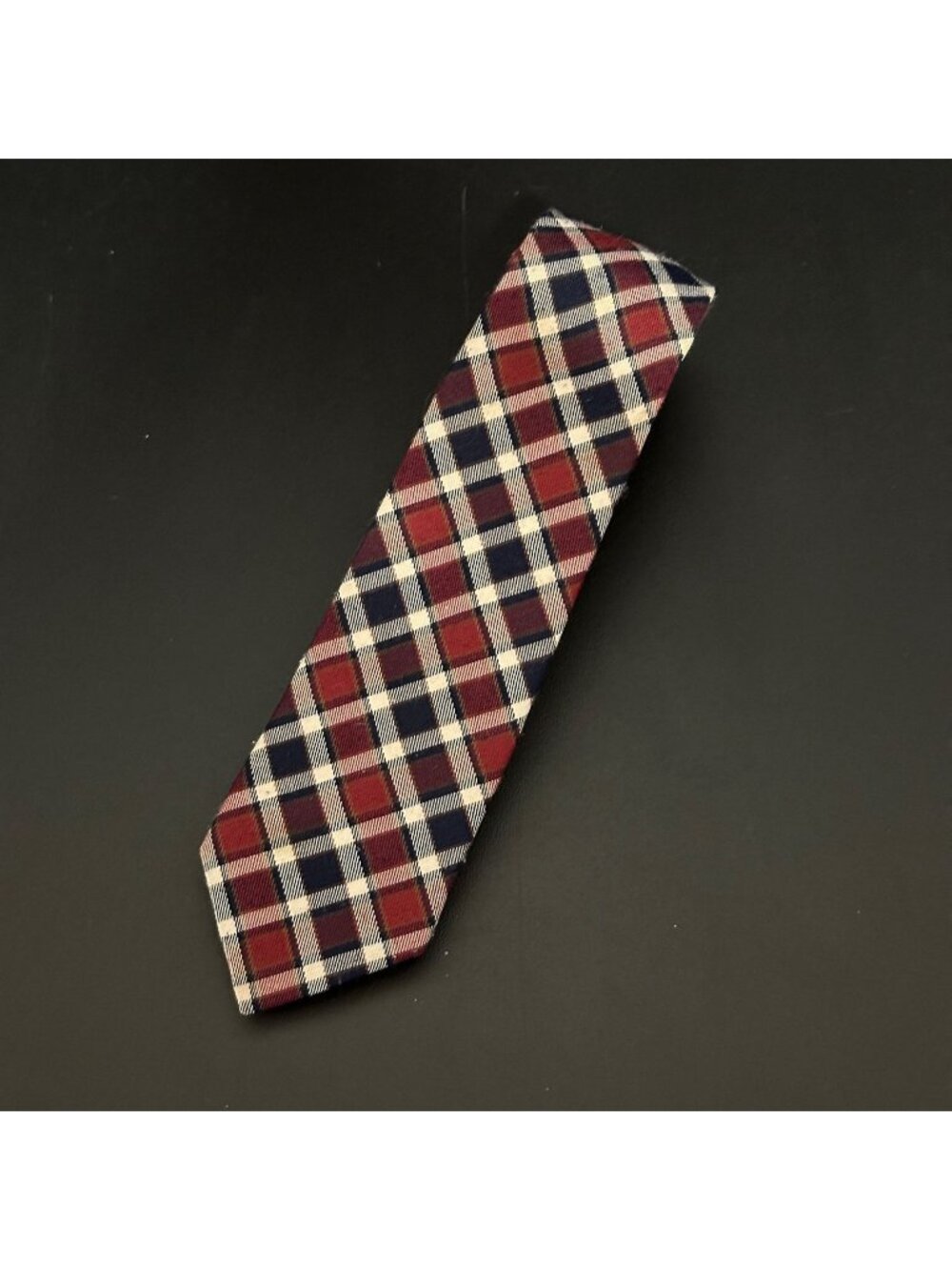 Vintage Y2K ABERCROMBIE & FITCH Plaid YOUTH Necktie Tartan Collegiate Moose Tag